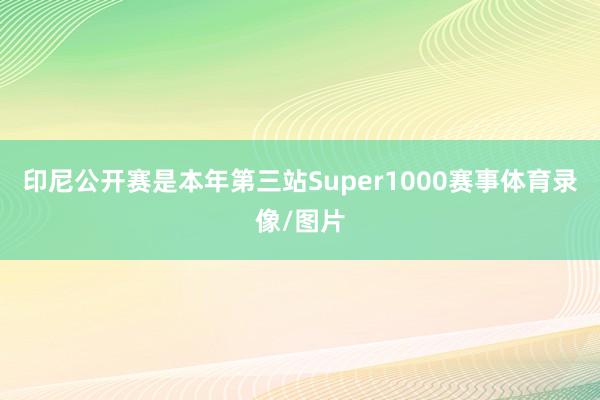 印尼公开赛是本年第三站Super1000赛事体育录像/图片