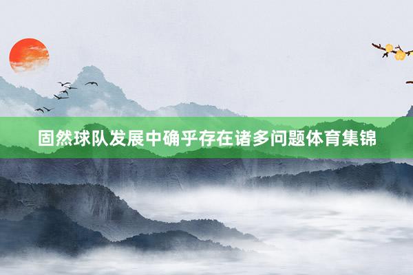 固然球队发展中确乎存在诸多问题体育集锦