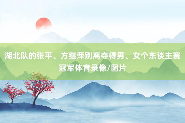 湖北队的张平、方继萍别离夺得男、女个东谈主赛冠军体育录像/图片