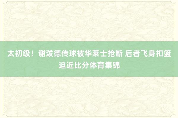 太初级！谢泼德传球被华莱士抢断 后者飞身扣篮迫近比分体育集锦